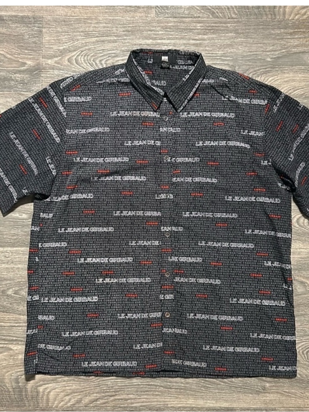 Marithe Francois Girbaud Polo Shirt Mens XL Black Red Logo Collared 90s Y2K